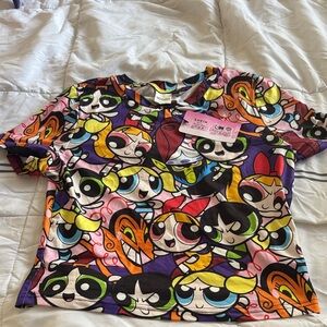 SHEIN Multicolor Cartoon Print Crop Top